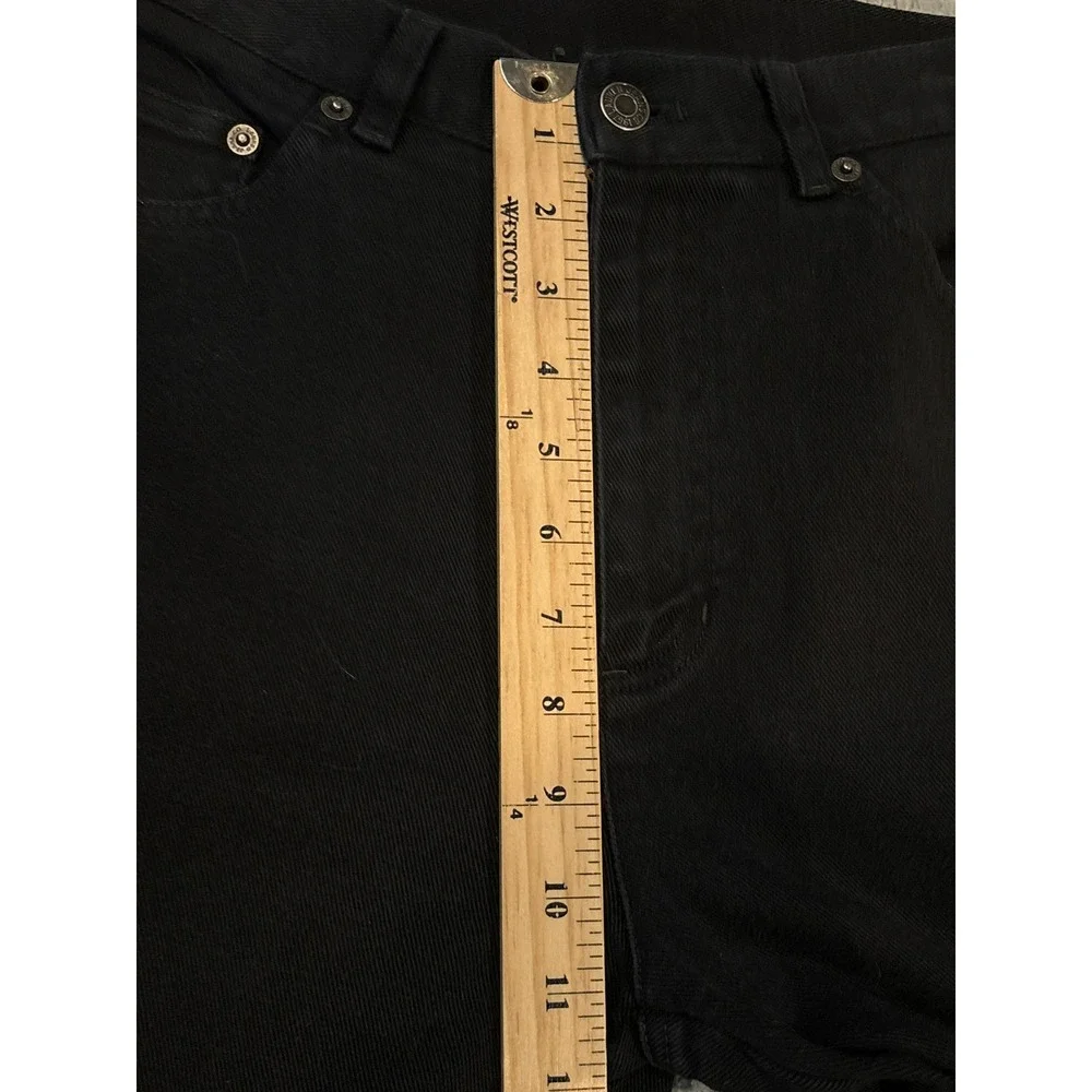 Lauren Ralph Lauren Black Straight Leg High Rise Jeans Womens 8 Cotton Blend